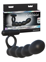 Fantasy C-Ringz - Posable Partner Double Penetrator - Black